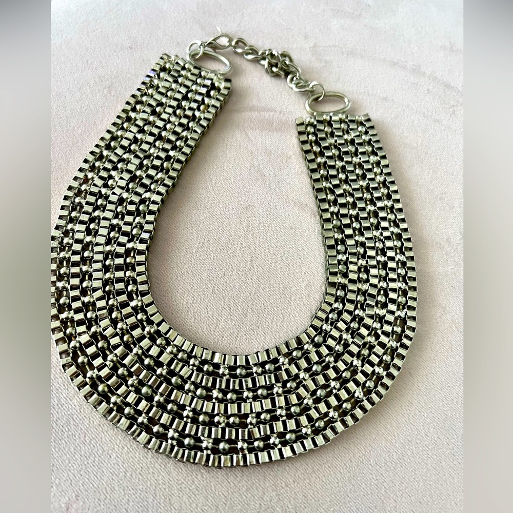Metal Bib/choker necklace.